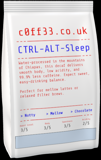 CTRL-ALT-Sleep Decaf 1000g